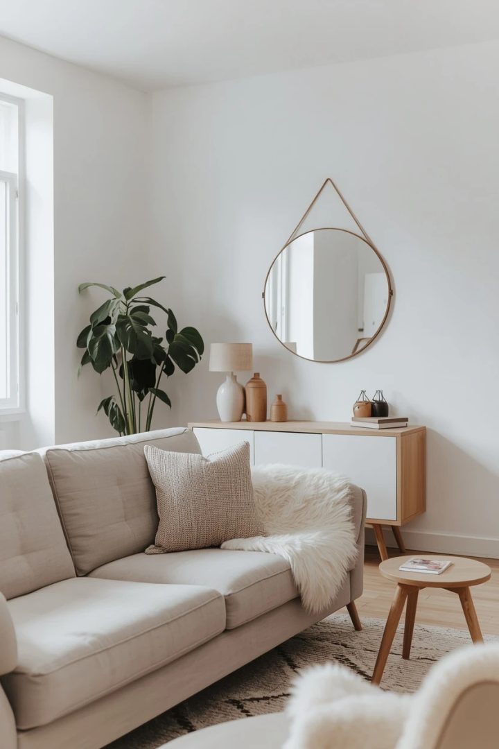 7. The Light Grey Scandinavian Lounge