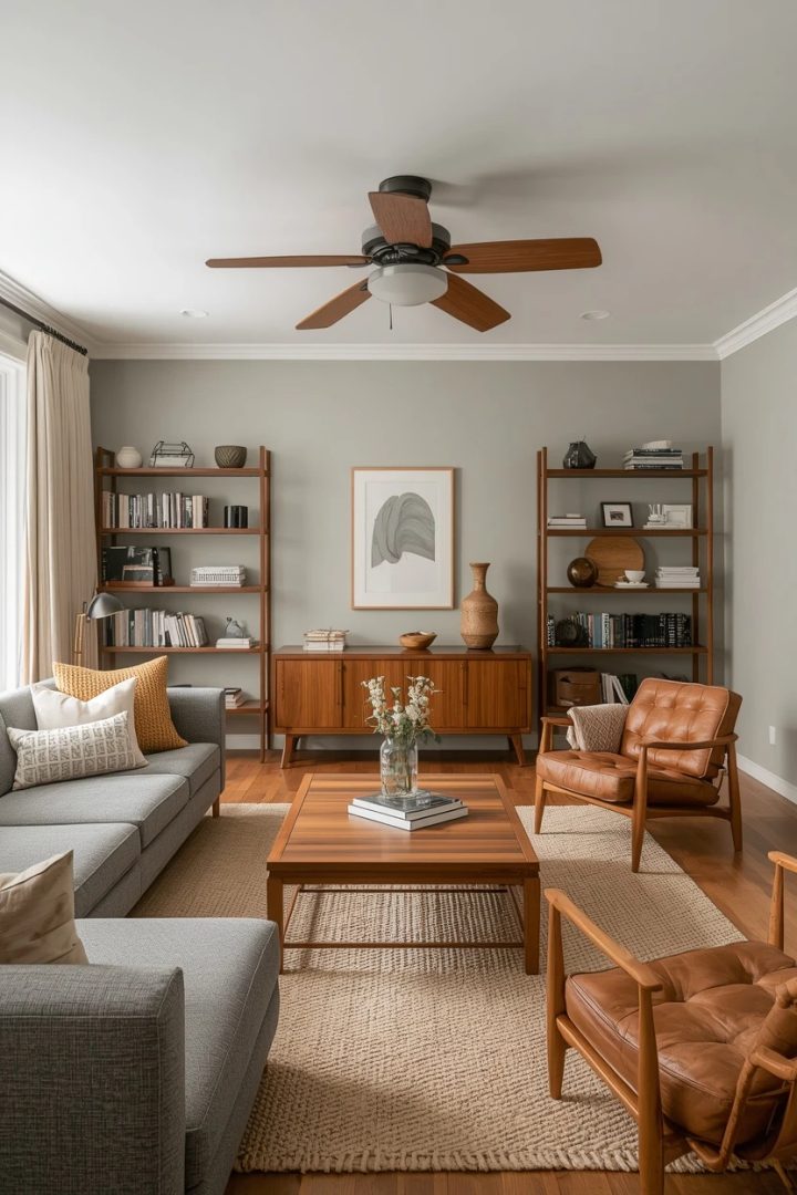 8. The Grey and Warm Wood Lounge