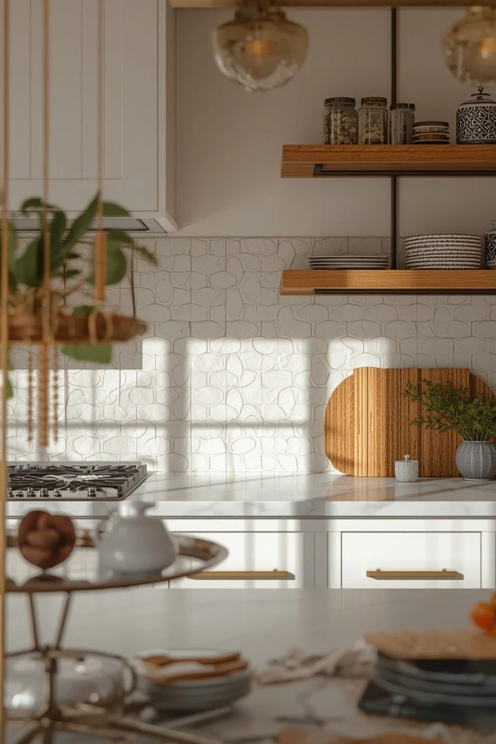 8. The Picket or Arabesque Tile Backsplash