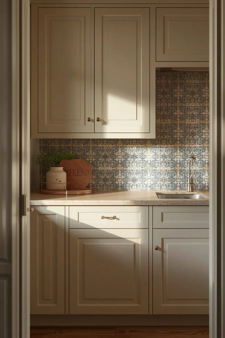 9. The Patterned Encaustic Tile Backsplash