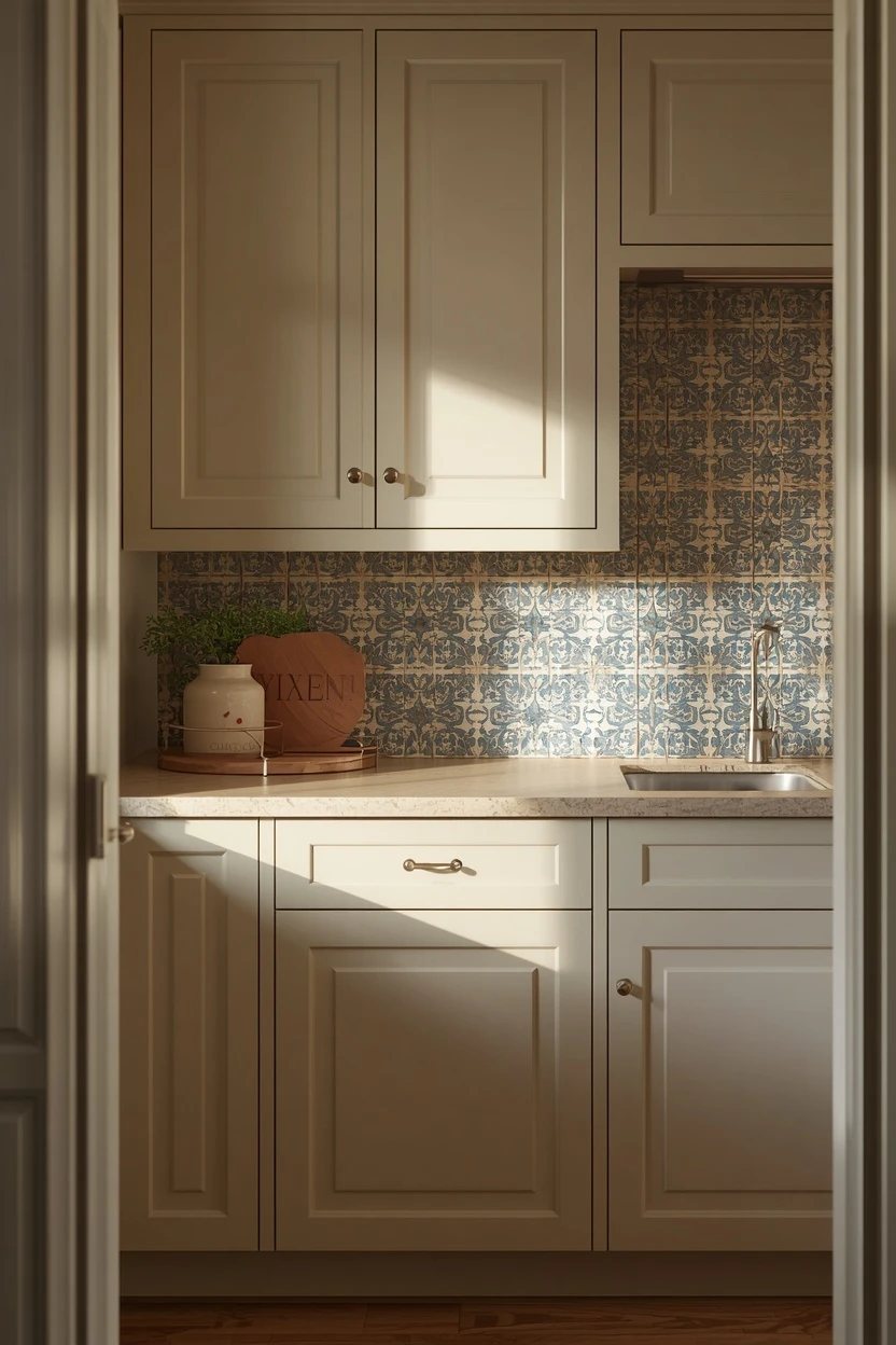 9. The Patterned Encaustic Tile Backsplash