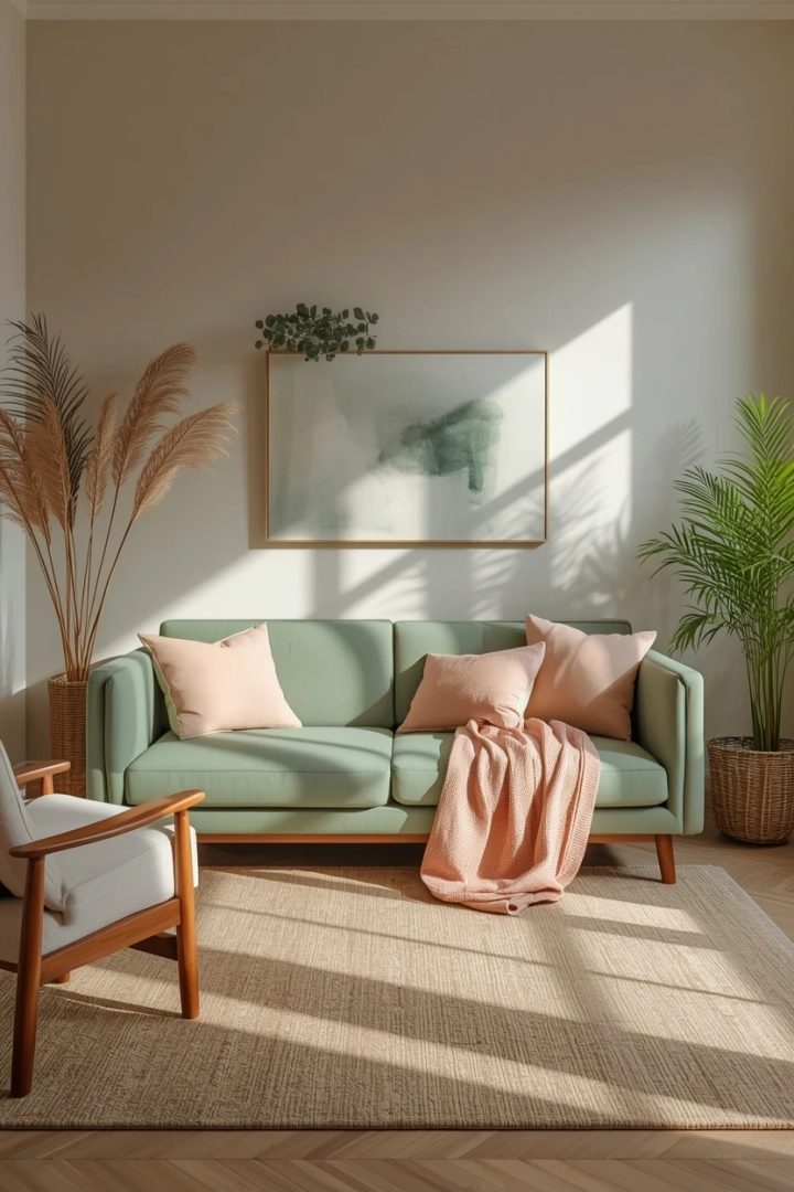 8. The Green and Blush Lounge