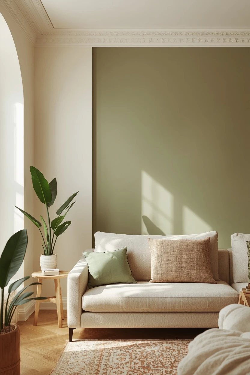 12. The Green Accent-Wall Lounge