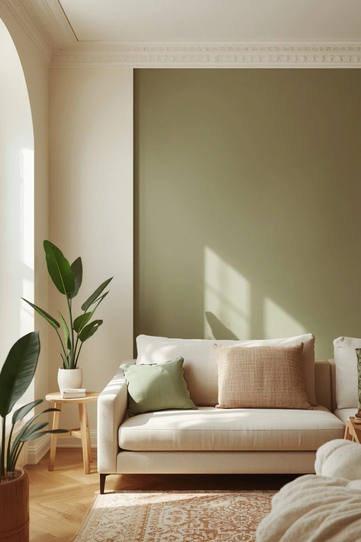 12. The Green Accent-Wall Lounge
