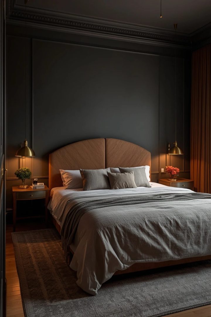 7. The Moody Dramatic Bedroom