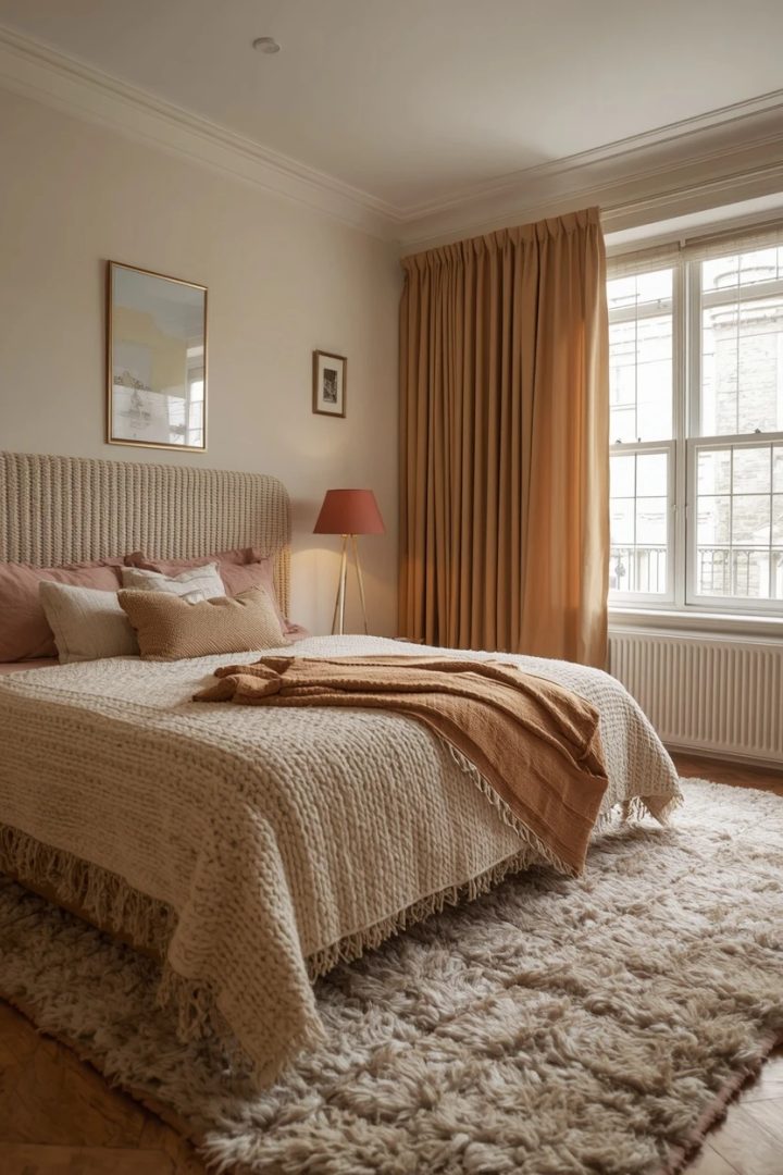11. The Textured Cosy Bedroom