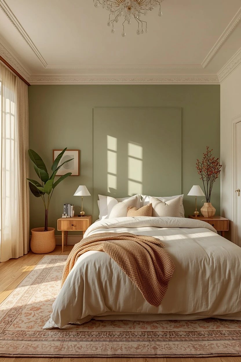 1. Sage Green and Cream