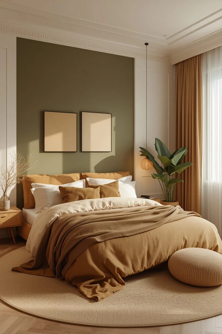 8. Olive Green and Tan