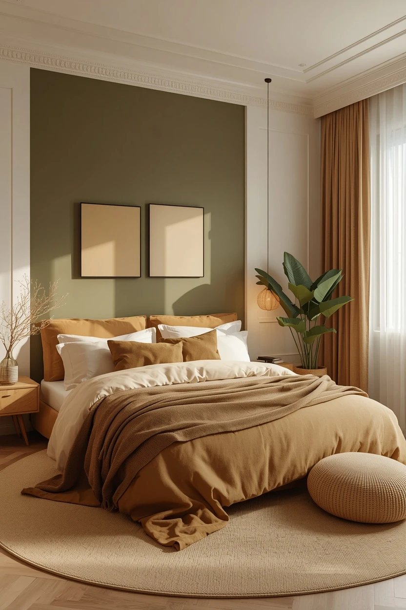 8. Olive Green and Tan