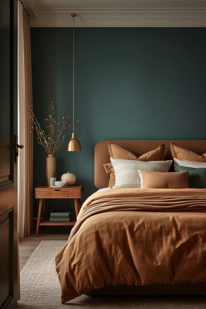 18. Teal and Warm Neutral