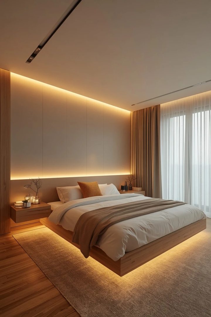 7. The LED Strip Bedroom