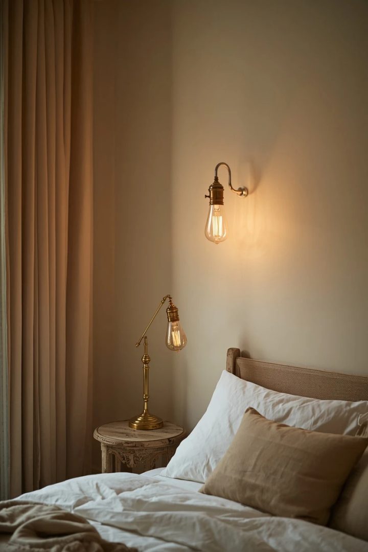 15. The Vintage Fixture Bedroom