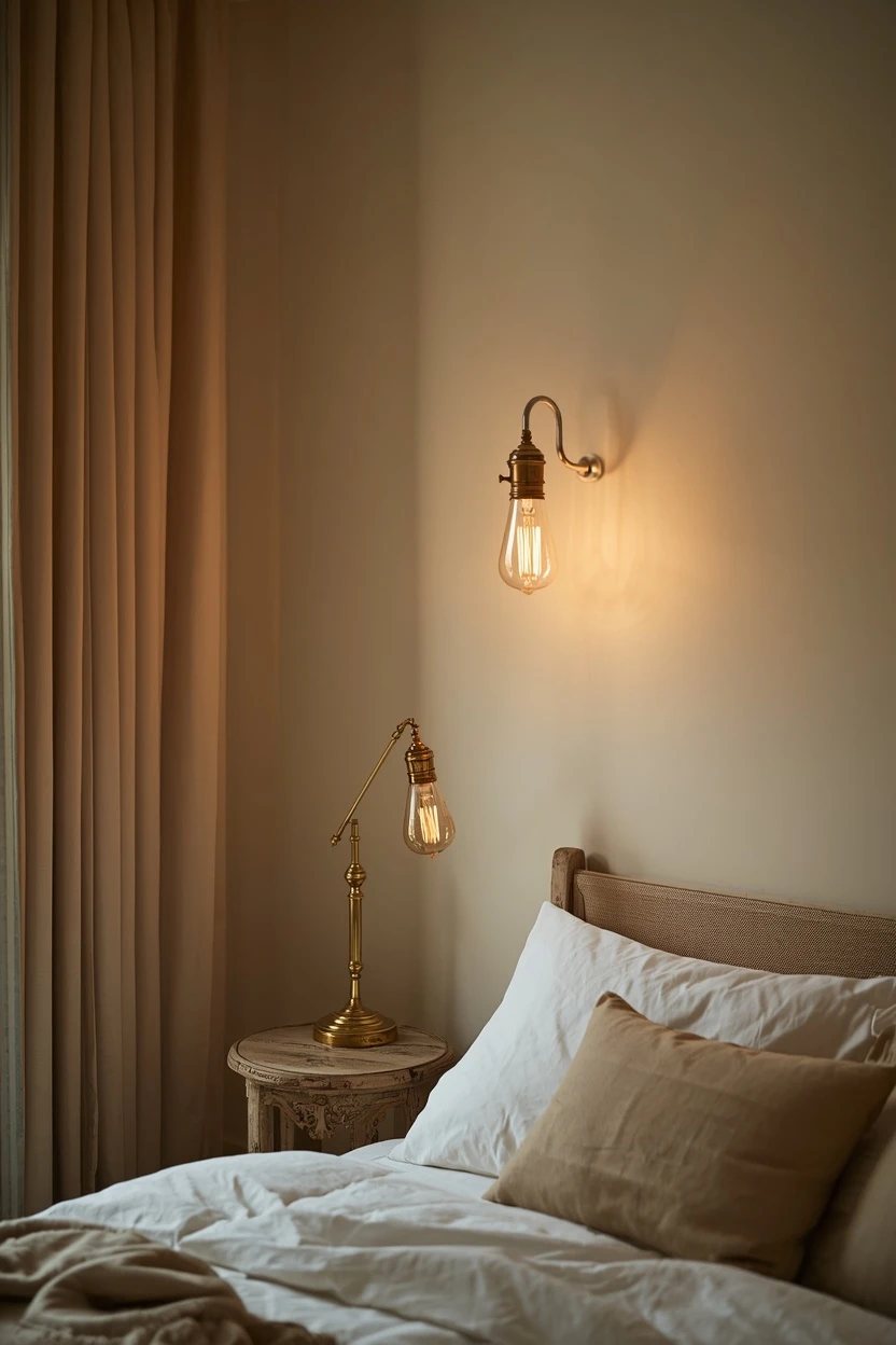 15. The Vintage Fixture Bedroom