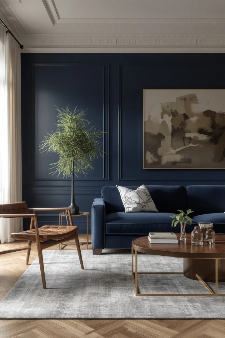 1. The Navy Statement Living Room