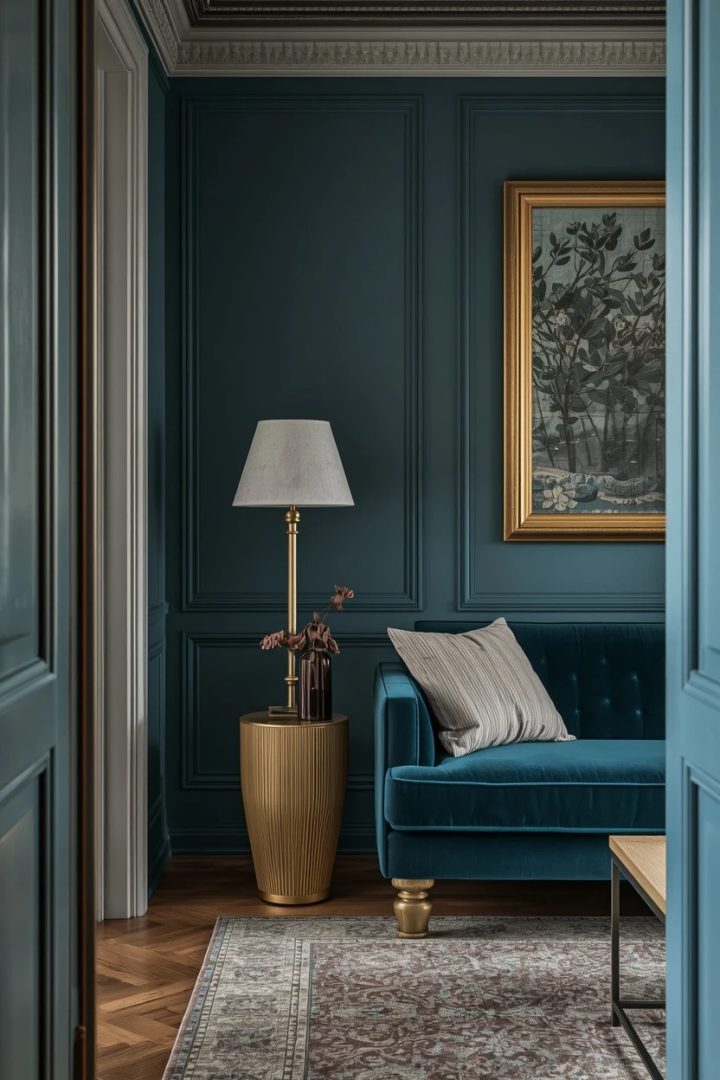 6. The Teal and Jewel Living Room