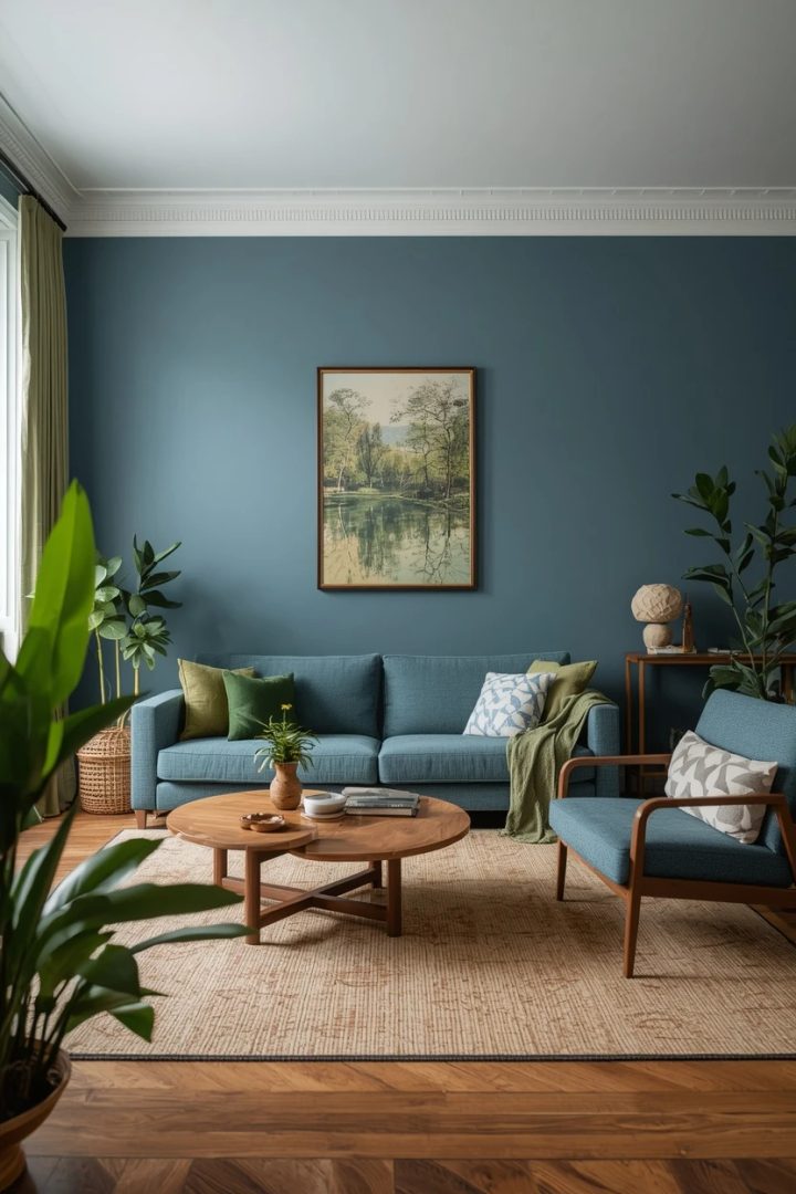12. The Blue and Green Living Room