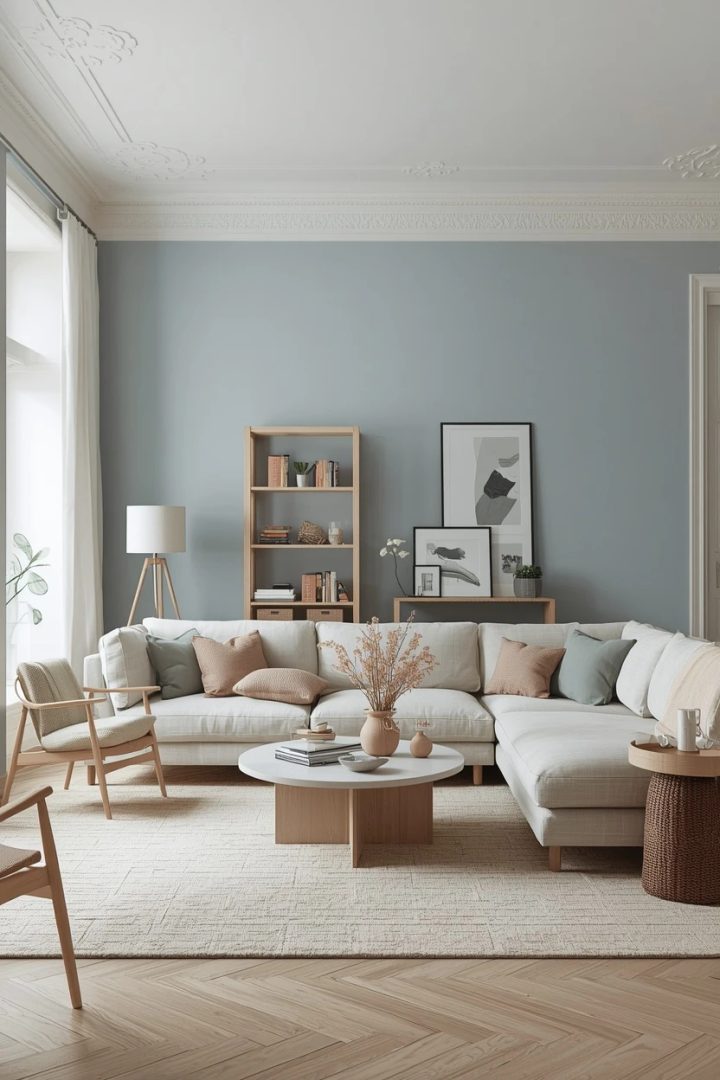 14. The Scandi Blue Living Room