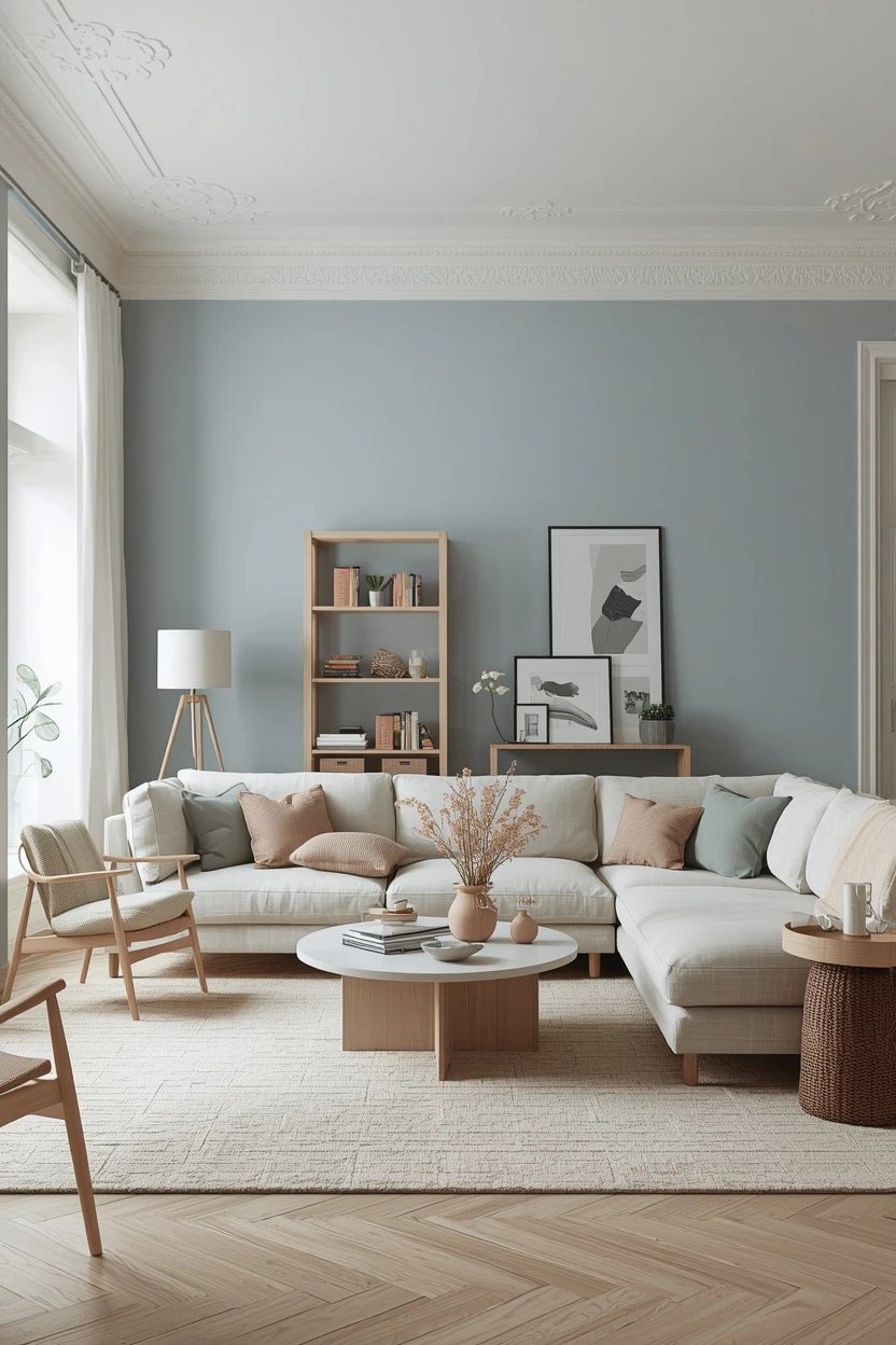14. The Scandi Blue Living Room
