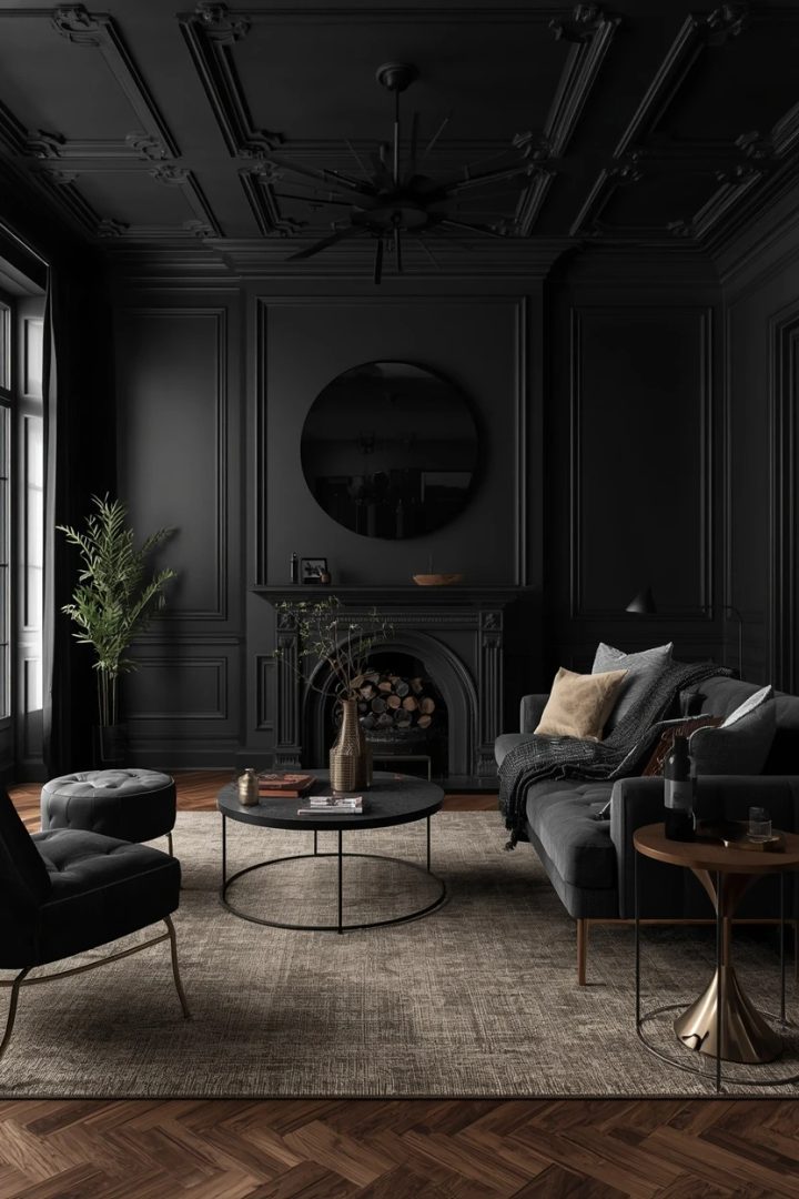 3. The Black Accent Living Room