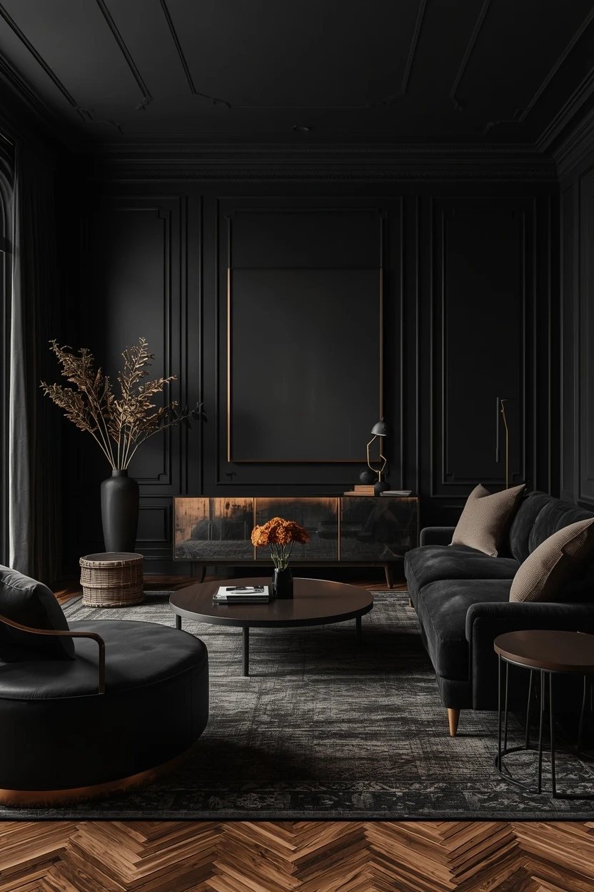 18. The Complete Black Living Room