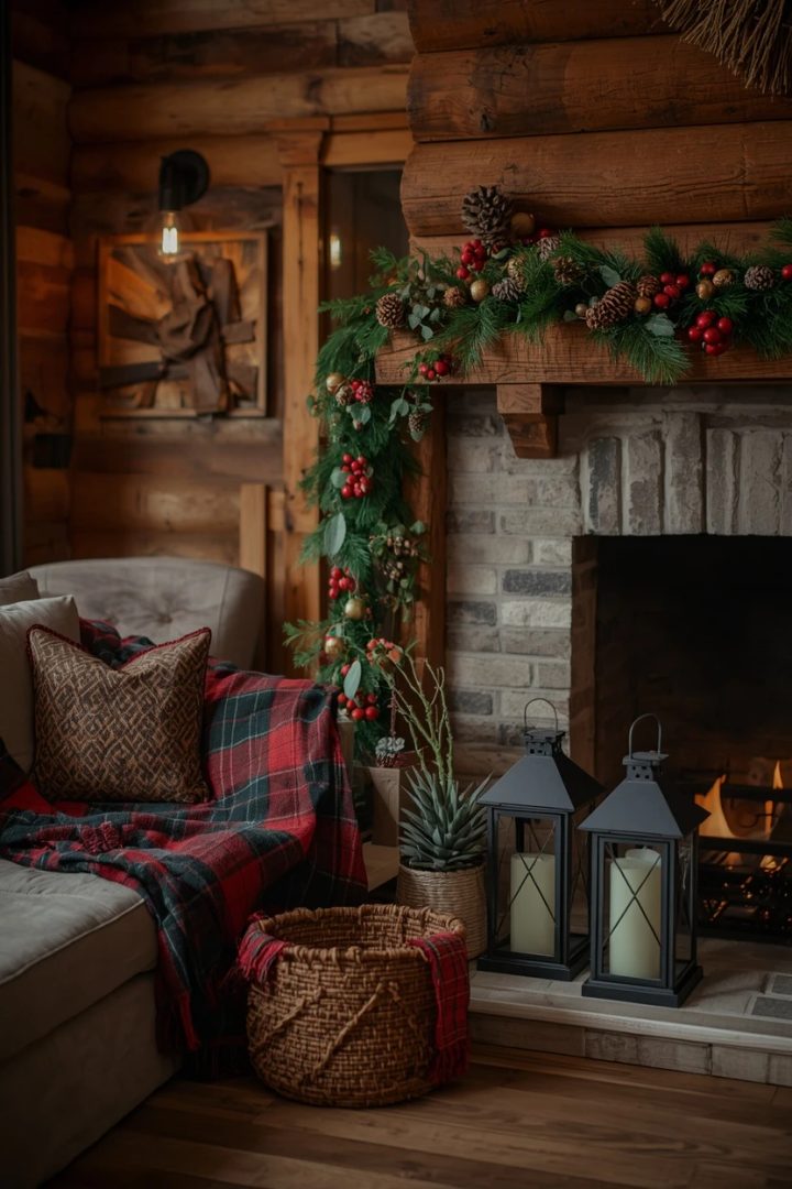 9. The Rustic Christmas Living Room