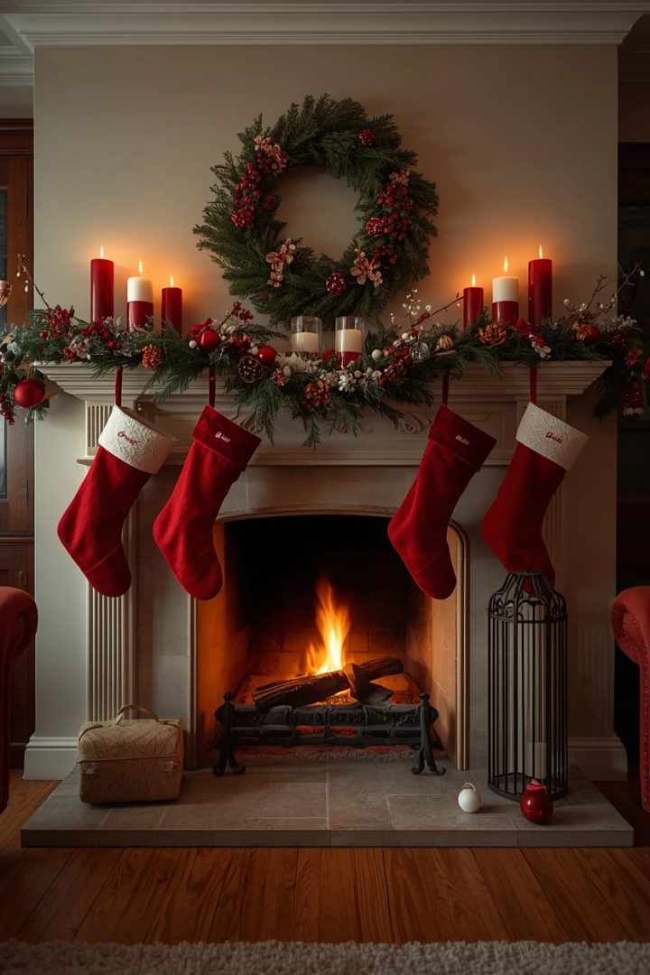 11. The Stocking and Fireplace Living Room