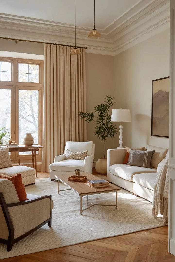 1. The Floor-Length Drapery Living Room