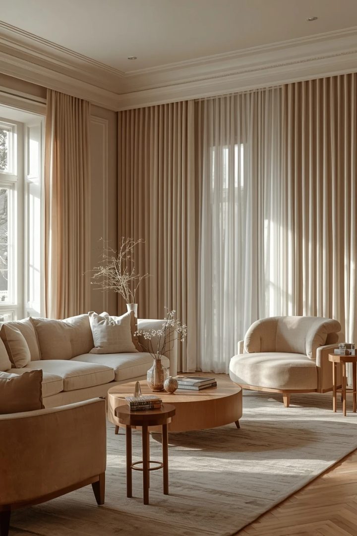 4. The Layered Sheer-and-Drape Living Room