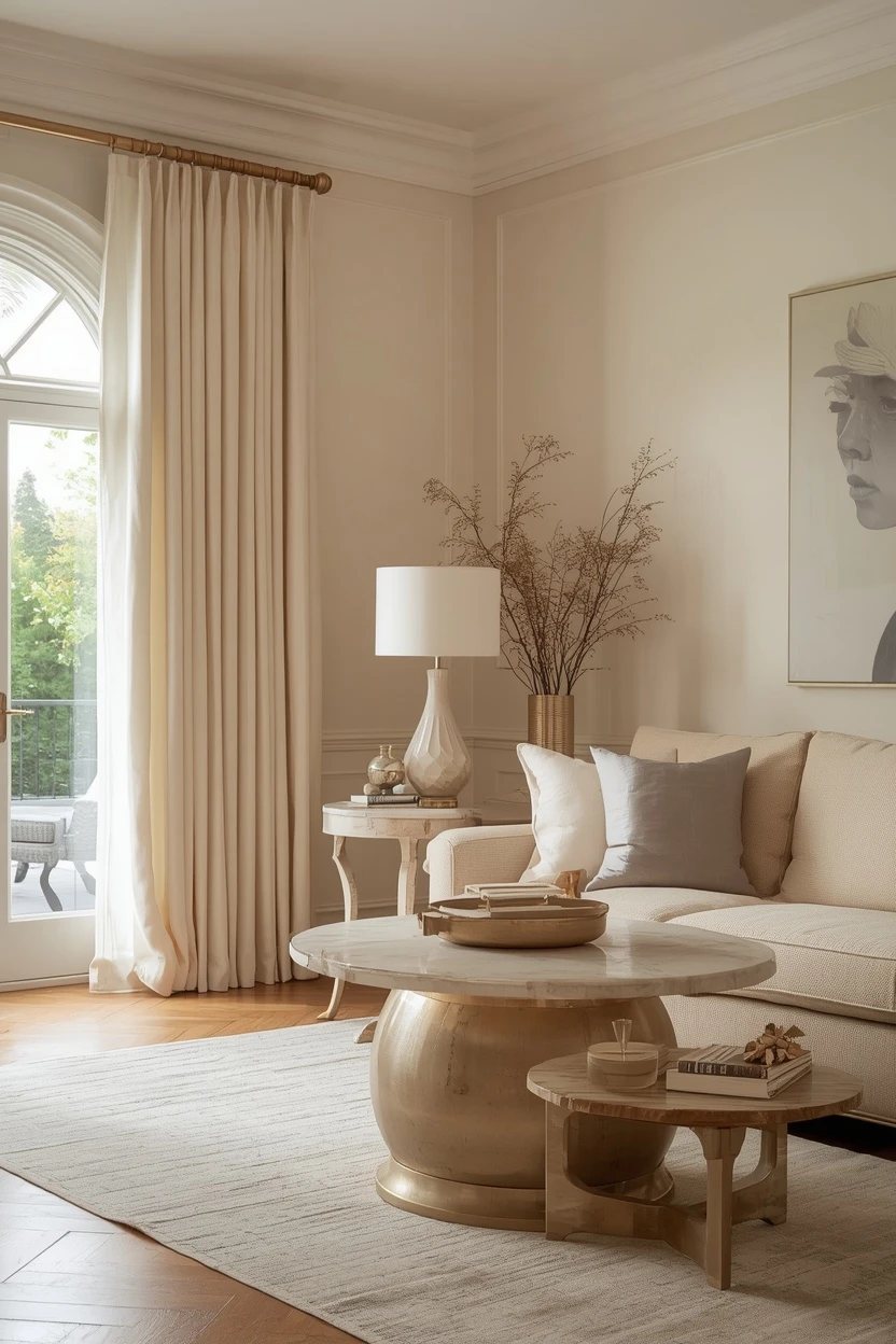 13. The Statement Hardware Drapery Living Room