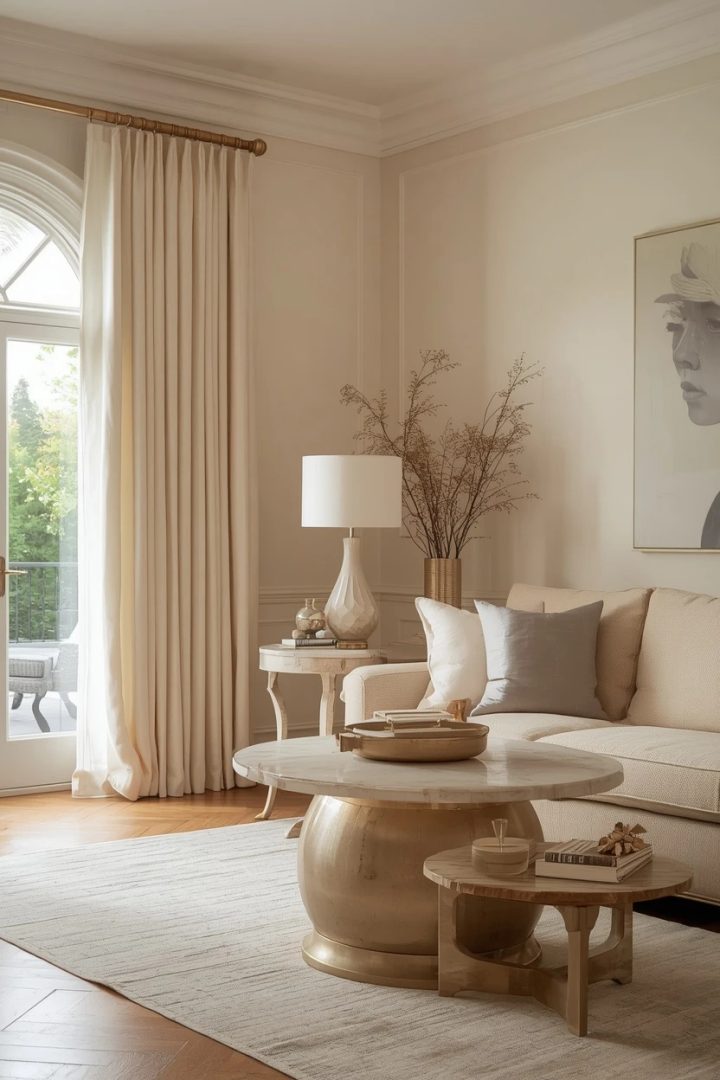 13. The Statement Hardware Drapery Living Room