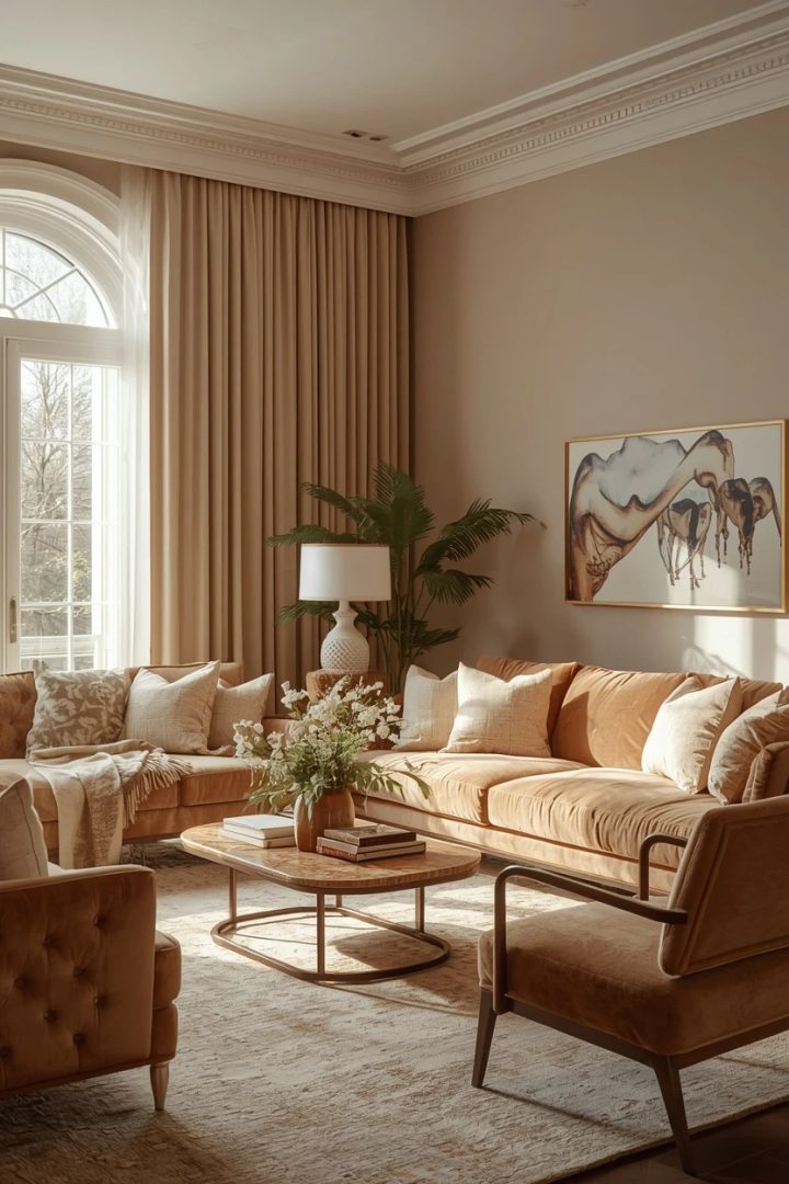 14. The Velvet Drapery Living Room