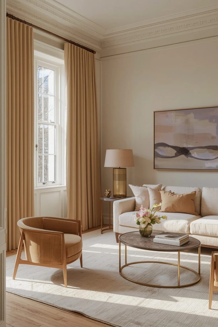 15. The Color-Matched Drapery Living Room