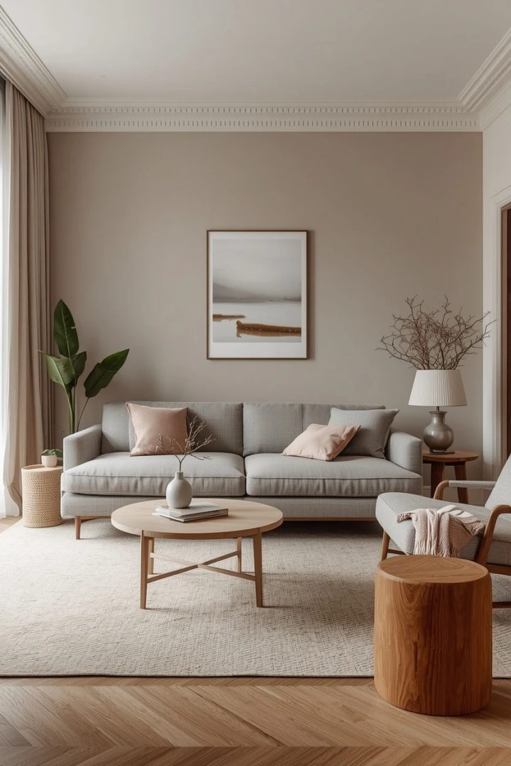 9. The Cozy Warm Grey Settee Living Room