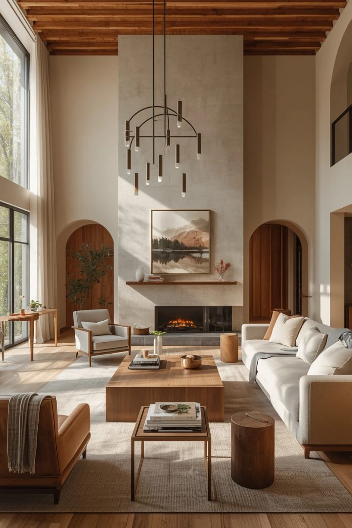 5. The Layered Lighting Large Living Room