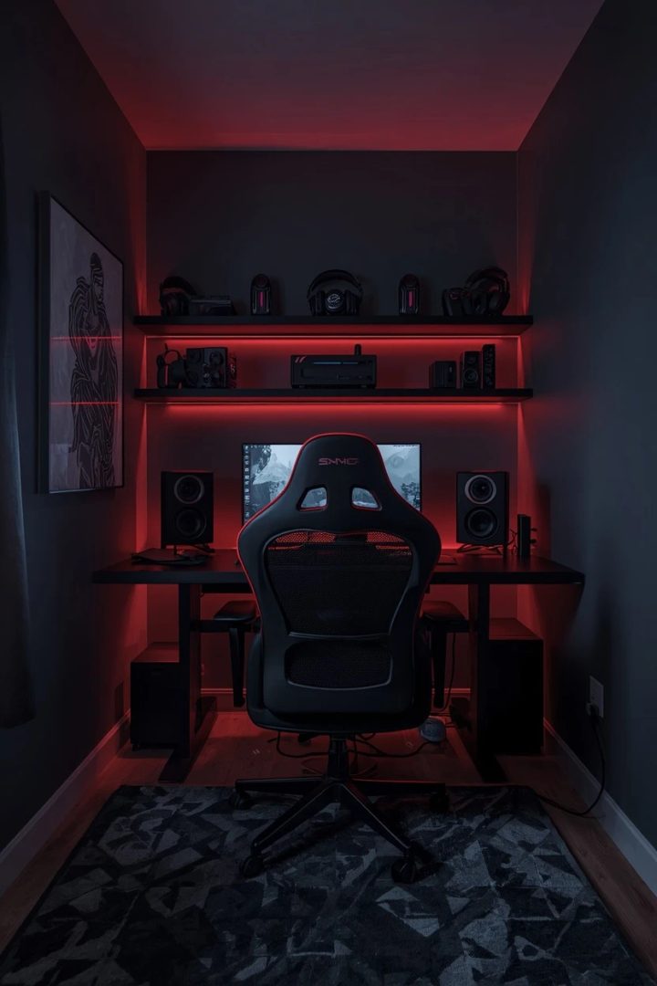 1. The Gaming Setup Bedroom