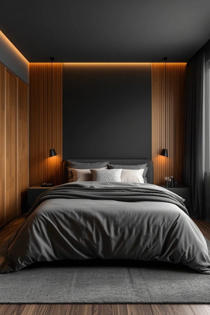 2. The Moody Dark Bedroom