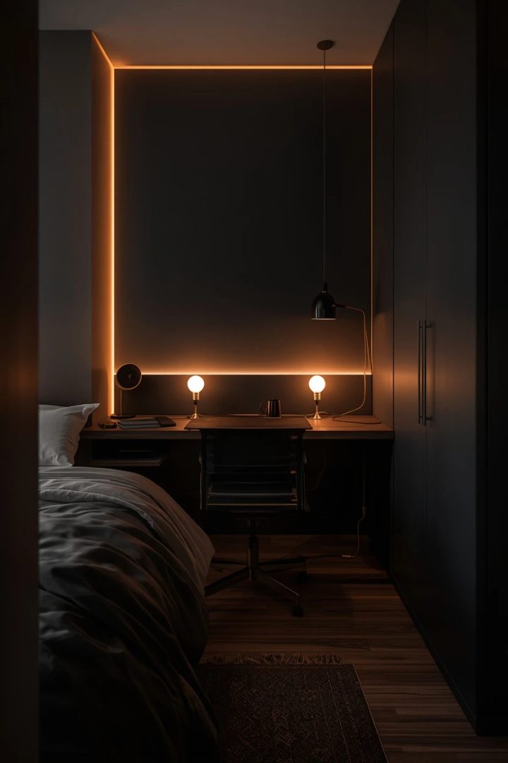 9. The Tech and LED Bedroom