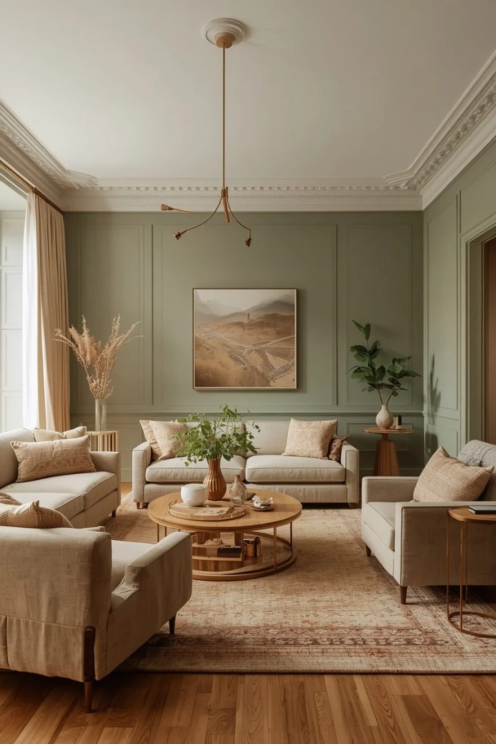 3. The Sage Green Living Room