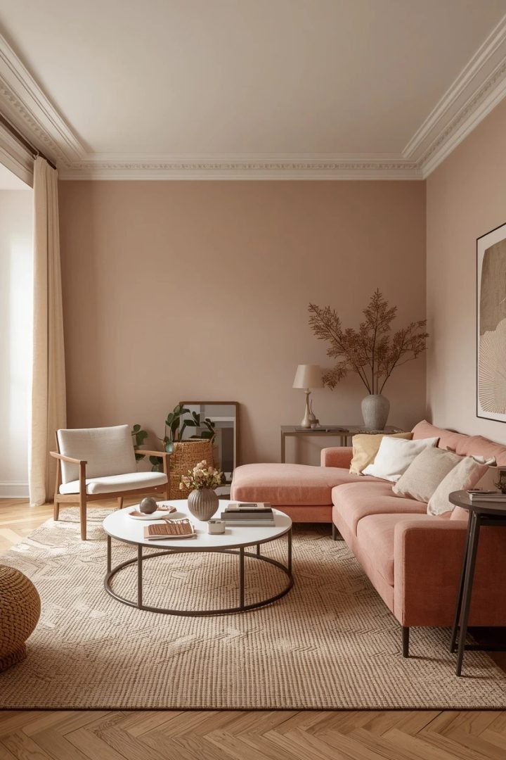 9. The Blush and Pink Living Room