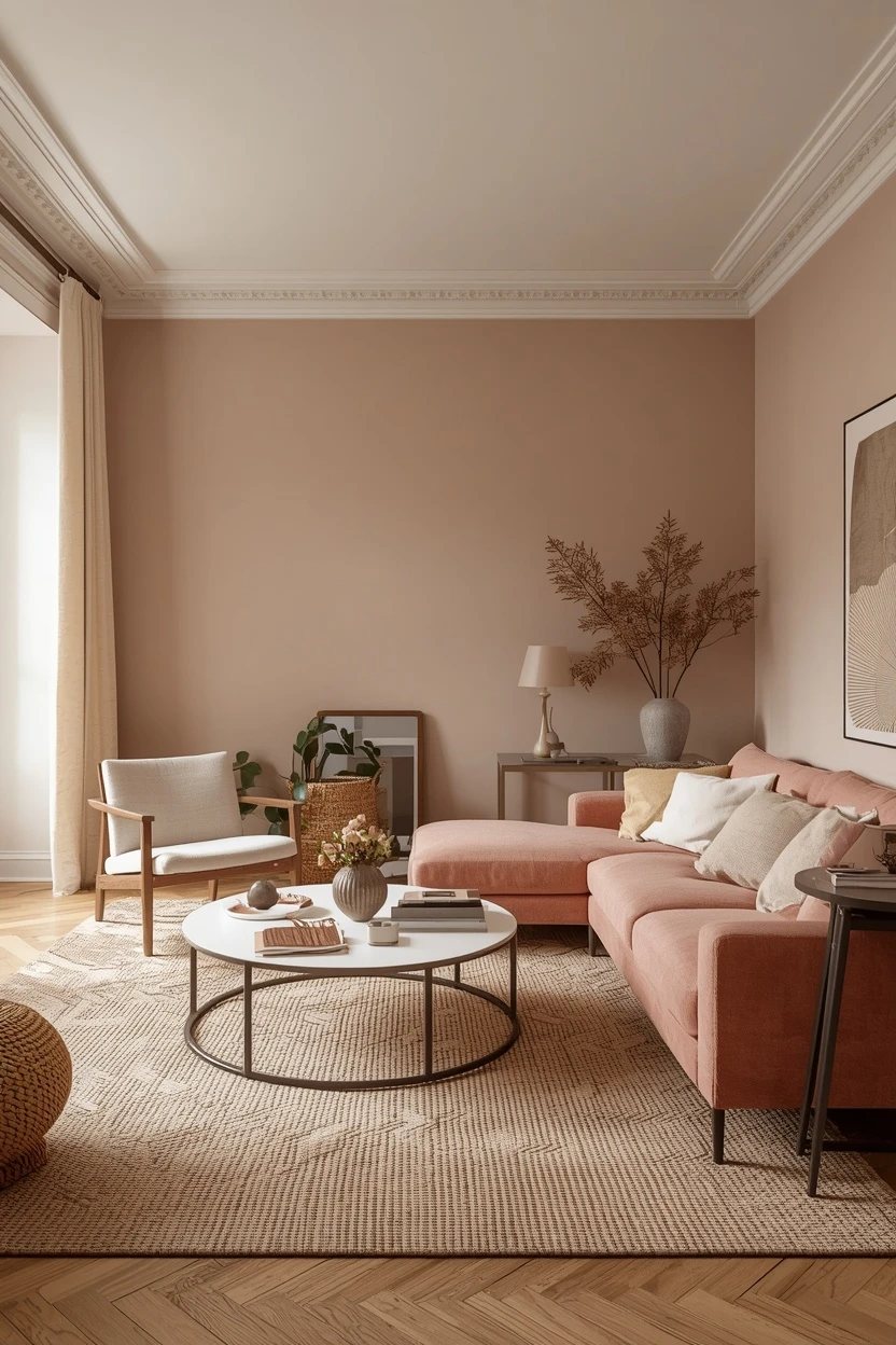 9. The Blush and Pink Living Room