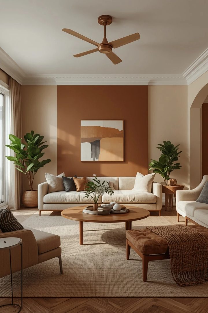 16. The Bold Accent Wall Living Room