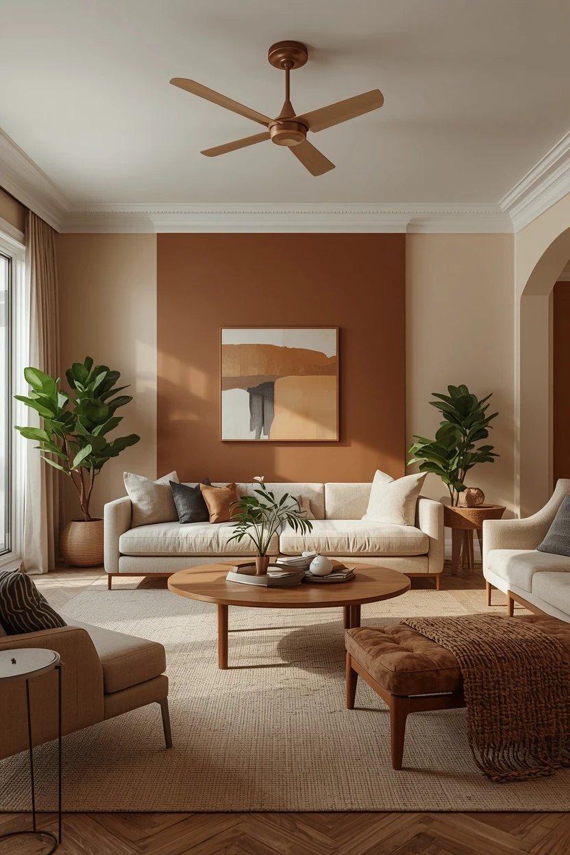 16. The Bold Accent Wall Living Room