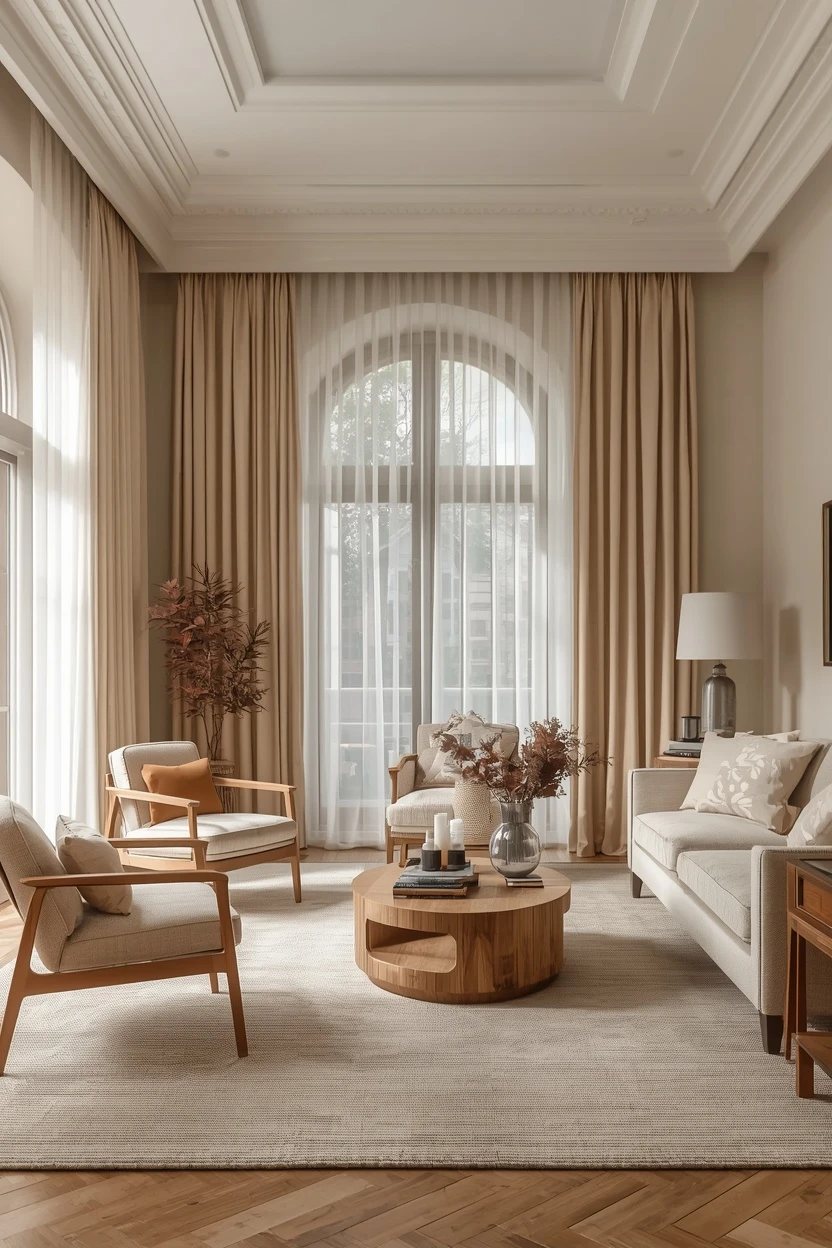 3. The Layered Sheer Living Room