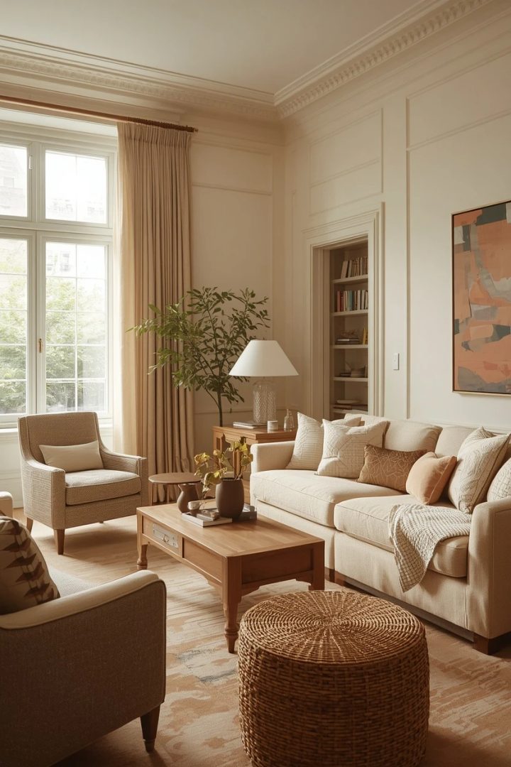 14. The Pinch-Pleat Classic Living Room