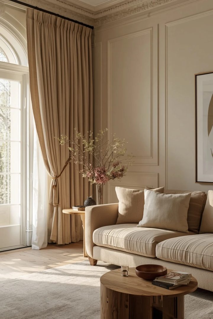 18. The Tieback-Styled Living Room