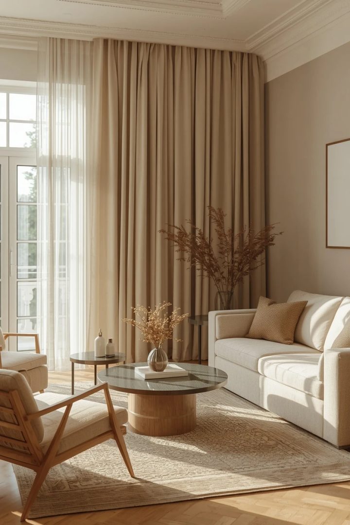 20. The Complete Curtained Living Room