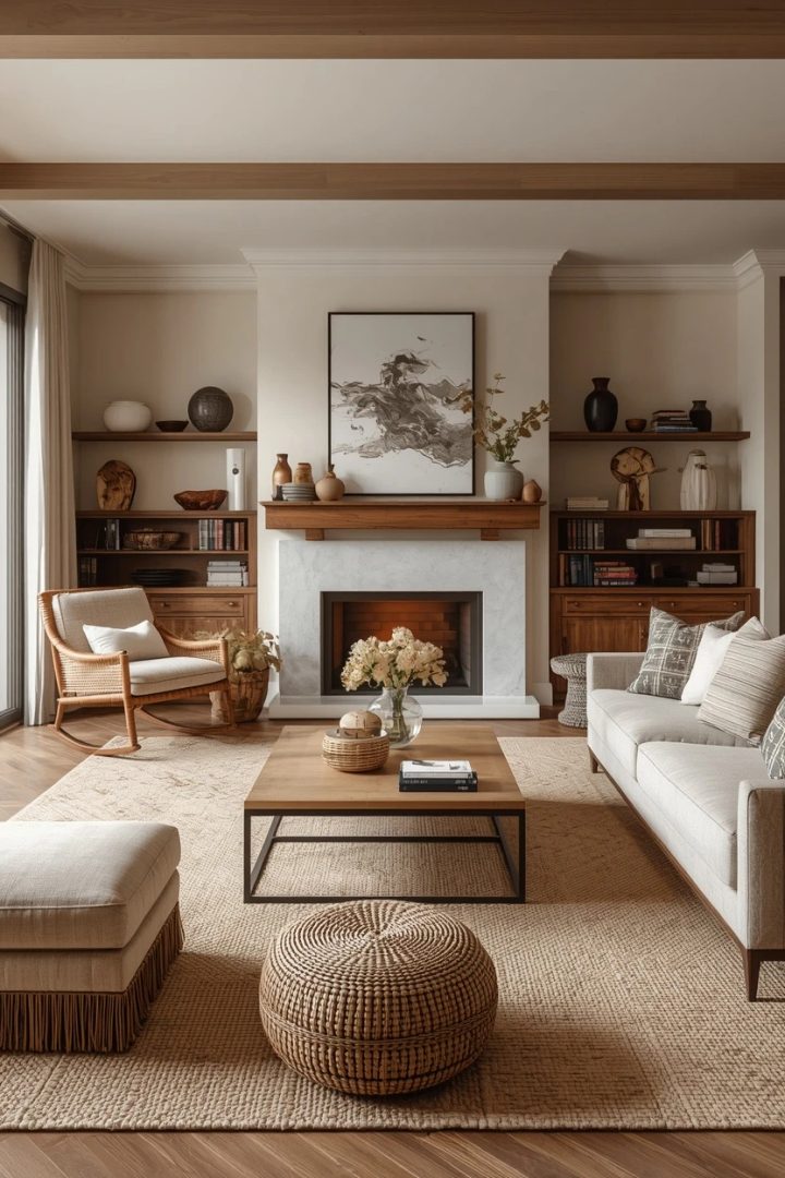 8. The Fireplace-Focused Living Room