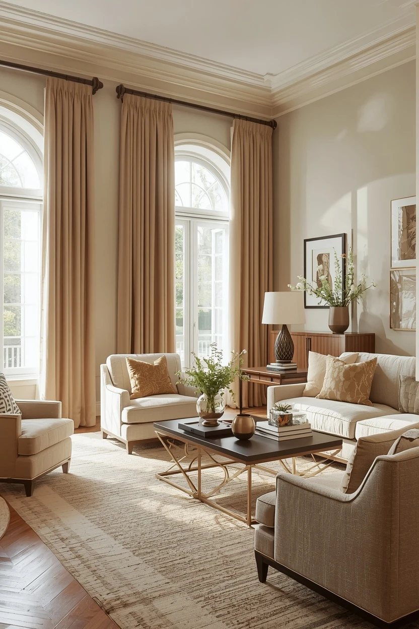 1. The Floor-Length Drapes Living Room