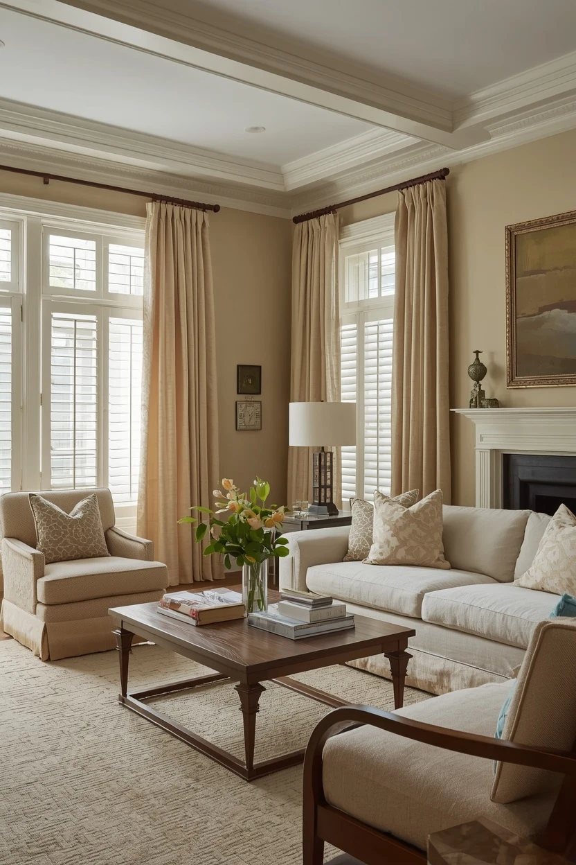 3. The Shutter-Dressed Living Room
