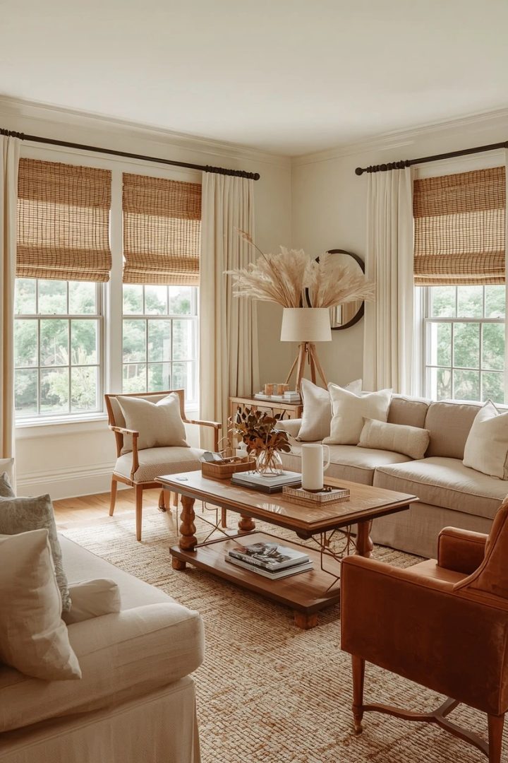 7. The Woven Natural Living Room